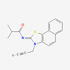 molecular formula C18H16N2OS B2792357 2-methyl-N-(3-prop-2-ynylbenzo[g][1,3]benzothiazol-2-ylidene)propanamide CAS No. 868674-43-5