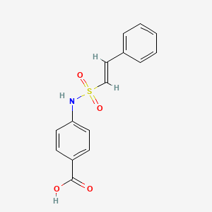 molecular formula C15H13NO4S B2792358 4-(2-Phenylethenesulfonamido)benzoic acid CAS No. 1164504-87-3