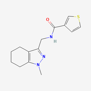 molecular formula C14H17N3OS B2792360 N-((1-methyl-4,5,6,7-tetrahydro-1H-indazol-3-yl)methyl)thiophene-3-carboxamide CAS No. 1448130-72-0