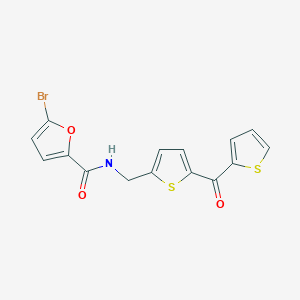 molecular formula C15H10BrNO3S2 B2792370 5-bromo-N-((5-(thiophene-2-carbonyl)thiophen-2-yl)methyl)furan-2-carboxamide CAS No. 1421506-51-5