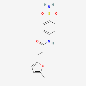 molecular formula C14H16N2O4S B2792372 3-(5-methylfuran-2-yl)-N-(4-sulfamoylphenyl)propanamide CAS No. 838585-40-3