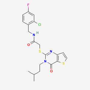 N-(2-chloro-4-fluorobenzyl)-2-{[3-(3-methylbutyl)-4-oxo-3,4-dihydrothieno[3,2-d]pyrimidin-2-yl]sulfanyl}acetamide