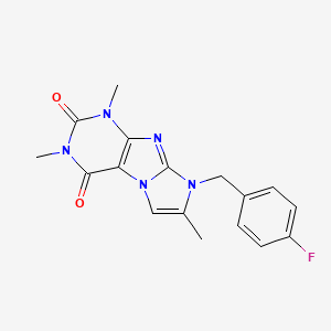 8-(4-fluorobenzyl)-1,3,7-trimethyl-1H-imidazo[2,1-f]purine-2,4(3H,8H)-dione