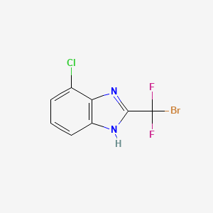 molecular formula C8H4BrClF2N2 B2792393 2-[Bromo(difluoro)methyl]-4-chloro-1H-benzimidazole CAS No. 2366994-65-0