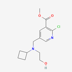 molecular formula C14H19ClN2O3 B2792398 Methyl 2-chloro-5-{[cyclobutyl(2-hydroxyethyl)amino]methyl}pyridine-3-carboxylate CAS No. 2094380-67-1