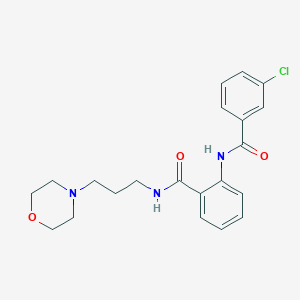 molecular formula C21H24ClN3O3 B279240 2-[(3-chlorobenzoyl)amino]-N-[3-(4-morpholinyl)propyl]benzamide 