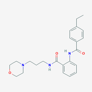 molecular formula C23H29N3O3 B279241 2-[(4-ethylbenzoyl)amino]-N-[3-(4-morpholinyl)propyl]benzamide 