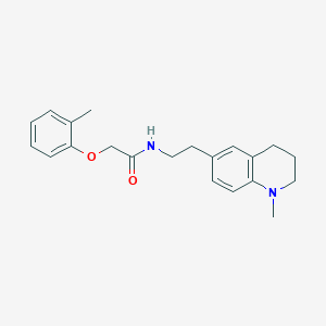 molecular formula C21H26N2O2 B2792417 N-(2-(1-methyl-1,2,3,4-tetrahydroquinolin-6-yl)ethyl)-2-(o-tolyloxy)acetamide CAS No. 946209-03-6