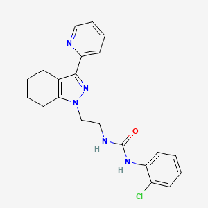 B2792424 1-(2-chlorophenyl)-3-(2-(3-(pyridin-2-yl)-4,5,6,7-tetrahydro-1H-indazol-1-yl)ethyl)urea CAS No. 1797715-91-3