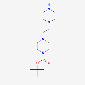 molecular formula C15H30N4O2 B2792437 N-[4-tert-butoxycarbonylpiperazino]ethyl-piperazine CAS No. 164332-19-8