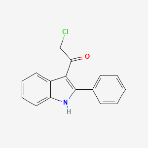 molecular formula C16H12ClNO B2792441 2-chloro-1-(2-phenyl-1H-indol-3-yl)ethanone CAS No. 412022-79-8