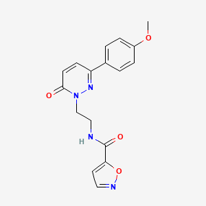 molecular formula C17H16N4O4 B2792444 N-(2-(3-(4-methoxyphenyl)-6-oxopyridazin-1(6H)-yl)ethyl)isoxazole-5-carboxamide CAS No. 1219842-10-0