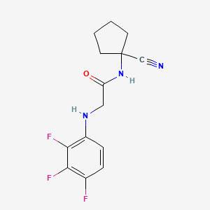 molecular formula C14H14F3N3O B2792445 N-(1-cyanocyclopentyl)-2-[(2,3,4-trifluorophenyl)amino]acetamide CAS No. 1208472-41-6