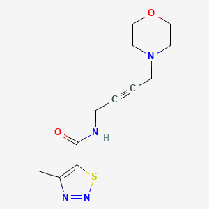 molecular formula C12H16N4O2S B2792455 4-methyl-N-(4-morpholinobut-2-yn-1-yl)-1,2,3-thiadiazole-5-carboxamide CAS No. 1396783-97-3