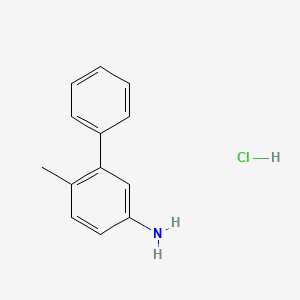 molecular formula C13H14ClN B2792458 4-Methyl-3-phenylaniline;hydrochloride CAS No. 1445315-40-1