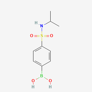 molecular formula C9H14BNO4S B2792459 N-Isopropyl 4-boronobenzenesulfonamide CAS No. 850589-31-0