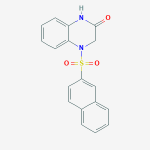 molecular formula C18H14N2O3S B2792463 4-(Naphthalene-2-sulfonyl)-1,2,3,4-tetrahydroquinoxalin-2-one CAS No. 737819-41-9