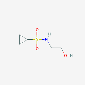 molecular formula C5H11NO3S B2792464 N-(2-hydroxyethyl)cyclopropanesulfonamide CAS No. 1534388-85-6