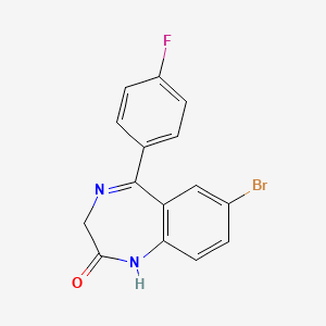 molecular formula C15H10BrFN2O B2792465 7-Bromo-5-(4-fluorophenyl)-1,3-dihydro-1,4-benzodiazepin-2-one CAS No. 887201-57-2