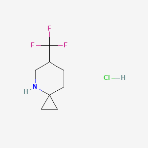 molecular formula C8H13ClF3N B2792466 6-(Trifluoromethyl)-4-azaspiro[2.5]octane hydrochloride CAS No. 2193058-83-0