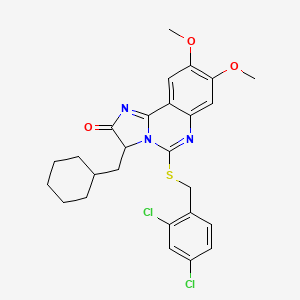 3-(cyclohexylmethyl)-5-[(2,4-dichlorobenzyl)sulfanyl]-8,9-dimethoxyimidazo[1,2-c]quinazolin-2(3H)-one