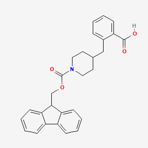 2-[(1-{[(9H-fluoren-9-yl)methoxy]carbonyl}piperidin-4-yl)methyl]benzoic acid