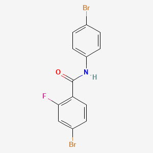 molecular formula C13H8Br2FNO B2792474 4-bromo-N-(4-bromophenyl)-2-fluorobenzamide CAS No. 391223-18-0