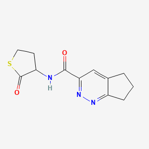 molecular formula C12H13N3O2S B2792479 N-(2-Oxothiolan-3-yl)-6,7-dihydro-5H-cyclopenta[c]pyridazine-3-carboxamide CAS No. 2415463-46-4