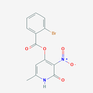 molecular formula C13H9BrN2O5 B2792480 (6-methyl-3-nitro-2-oxo-1H-pyridin-4-yl) 2-bromobenzoate CAS No. 868679-76-9