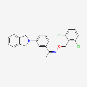 molecular formula C23H20Cl2N2O B2792483 1-[3-(1,3-dihydro-2H-isoindol-2-yl)phenyl]-1-ethanone O-(2,6-dichlorobenzyl)oxime CAS No. 861207-15-0