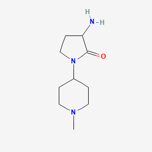 molecular formula C10H19N3O B2792497 3-Amino-1-(1-methylpiperidin-4-yl)pyrrolidin-2-one CAS No. 1251225-28-1