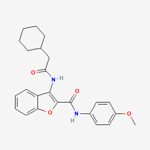 molecular formula C24H26N2O4 B2792511 3-(2-cyclohexylacetamido)-N-(4-methoxyphenyl)benzofuran-2-carboxamide CAS No. 887896-20-0