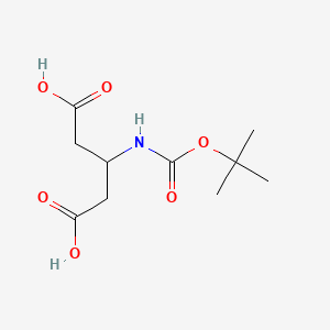 molecular formula C10H17NO6 B2792516 3-((tert-Butoxycarbonyl)amino)pentanedioic acid CAS No. 85185-24-6
