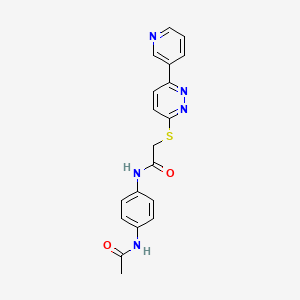 N-(4-acetamidophenyl)-2-(6-pyridin-3-ylpyridazin-3-yl)sulfanylacetamide