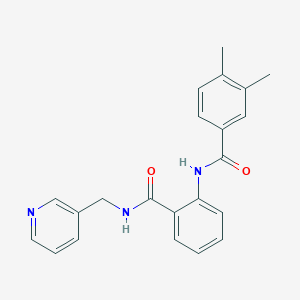 molecular formula C22H21N3O2 B279252 3,4-dimethyl-N-(2-{[(3-pyridinylmethyl)amino]carbonyl}phenyl)benzamide 
