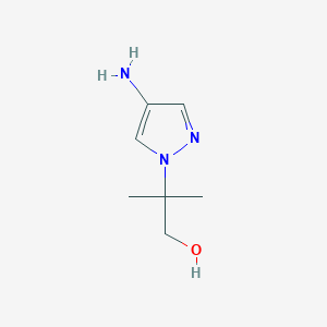 molecular formula C7H13N3O B2792521 2-(4-amino-1H-pyrazol-1-yl)-2-methylpropan-1-ol CAS No. 1462287-40-6