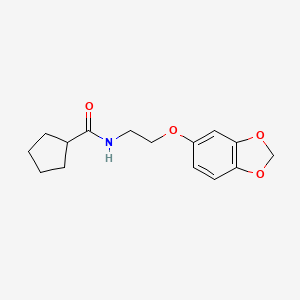 N-[2-(2H-1,3-benzodioxol-5-yloxy)ethyl]cyclopentanecarboxamide