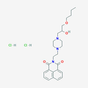 molecular formula C25H35Cl2N3O4 B2792541 2-(2-(4-(3-butoxy-2-hydroxypropyl)piperazin-1-yl)ethyl)-1H-benzo[de]isoquinoline-1,3(2H)-dione dihydrochloride CAS No. 1215595-79-1