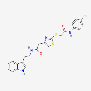 2-[2-({[(4-chlorophenyl)carbamoyl]methyl}sulfanyl)-1,3-thiazol-4-yl]-N-[2-(1H-indol-3-yl)ethyl]acetamide