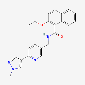 molecular formula C23H22N4O2 B2792564 2-ethoxy-N-((6-(1-methyl-1H-pyrazol-4-yl)pyridin-3-yl)methyl)-1-naphthamide CAS No. 2034232-91-0