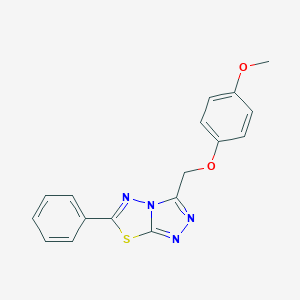 molecular formula C17H14N4O2S B279257 3-[(4-Methoxyphenoxy)methyl]-6-phenyl[1,2,4]triazolo[3,4-b][1,3,4]thiadiazole 