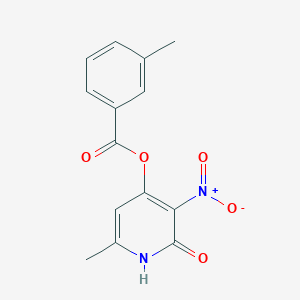 molecular formula C14H12N2O5 B2792570 (6-methyl-3-nitro-2-oxo-1H-pyridin-4-yl) 3-methylbenzoate CAS No. 868679-50-9