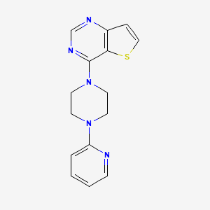 molecular formula C15H15N5S B2792577 4-(4-(Pyridin-2-yl)piperazin-1-yl)thieno[3,2-d]pyrimidine CAS No. 1325197-43-0