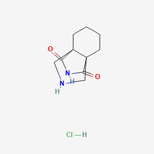 molecular formula C10H15ClN2O2 B2792579 Tetrahydro-1H-3a,7a-(methanoiminomethano)isoindole-1,3(2H)-dione hydrochloride CAS No. 2241140-44-1