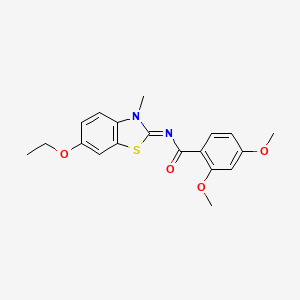 molecular formula C19H20N2O4S B2792580 N-(6-ethoxy-3-methyl-1,3-benzothiazol-2-ylidene)-2,4-dimethoxybenzamide CAS No. 392249-32-0