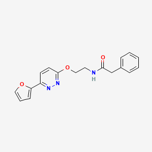 molecular formula C18H17N3O3 B2792582 N-(2-((6-(furan-2-yl)pyridazin-3-yl)oxy)ethyl)-2-phenylacetamide CAS No. 920169-26-2