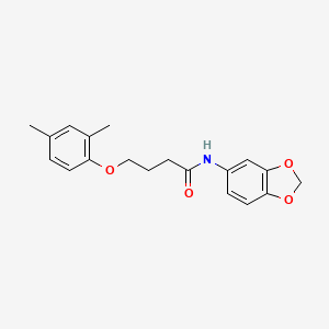 molecular formula C19H21NO4 B2792592 N-(1,3-benzodioxol-5-yl)-4-(2,4-dimethylphenoxy)butanamide CAS No. 496036-02-3