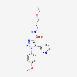 molecular formula C20H23N5O3 B2792594 N-(2-cyclohex-1-en-1-ylethyl)-2-{3-[(3-cyclopropyl-1,2,4-oxadiazol-5-yl)methyl]-4-oxo-3,4-dihydro-5H-pyrimido[5,4-b]indol-5-yl}acetamide CAS No. 1207017-68-2