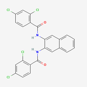 molecular formula C24H14Cl4N2O2 B2792604 N,N'-naphthalene-2,3-diylbis(2,4-dichlorobenzamide) CAS No. 313480-88-5