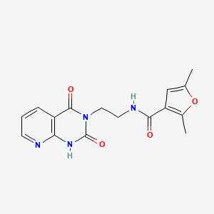 molecular formula C16H16N4O4 B2792607 N-(2-(2,4-dioxo-1,2-dihydropyrido[2,3-d]pyrimidin-3(4H)-yl)ethyl)-2,5-dimethylfuran-3-carboxamide CAS No. 2034270-95-4